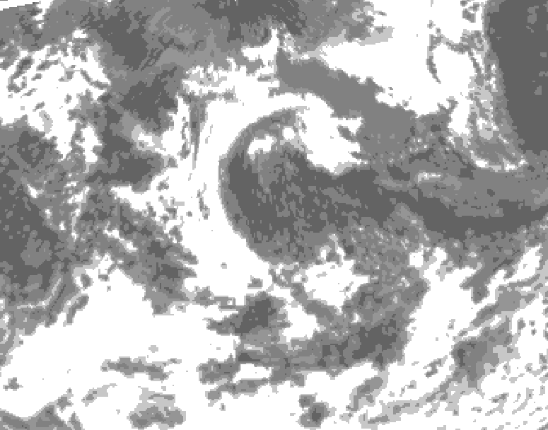 GDPS total cloud 048 hour forecast chart for Canada based on 2026/08/08 1200Z data