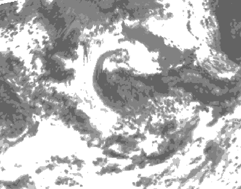 GDPS total cloud 054 hour forecast chart for Canada based on 2026/08/08 1200Z data