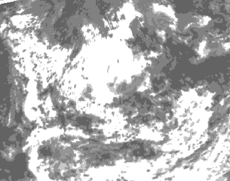 GDPS total cloud 114 hour forecast chart for Canada based on 2026/08/08 1200Z data