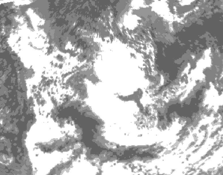 GDPS total cloud 150 hour forecast chart for Canada based on 2026/08/08 1200Z data