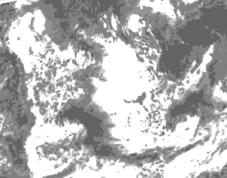 GDPS total cloud 156 hour forecast chart for Canada based on 2026/08/08 1200Z data