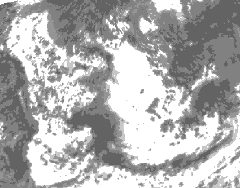GDPS total cloud 162 hour forecast chart for Canada based on 2026/08/08 1200Z data