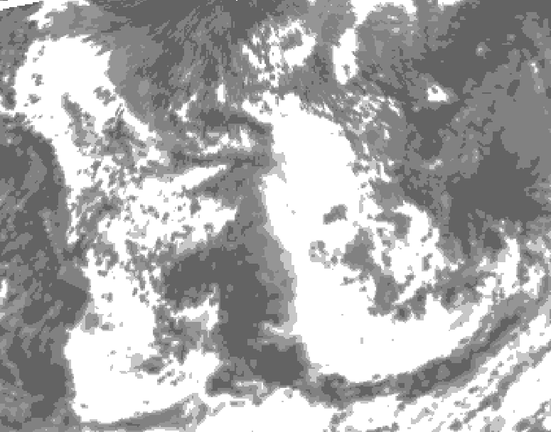 GDPS total cloud 168 hour forecast chart for Canada based on 2026/08/08 1200Z data