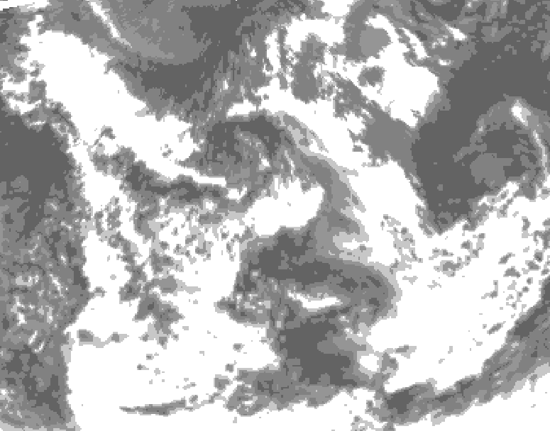 GDPS total cloud 198 hour forecast chart for Canada based on 2026/08/08 1200Z data