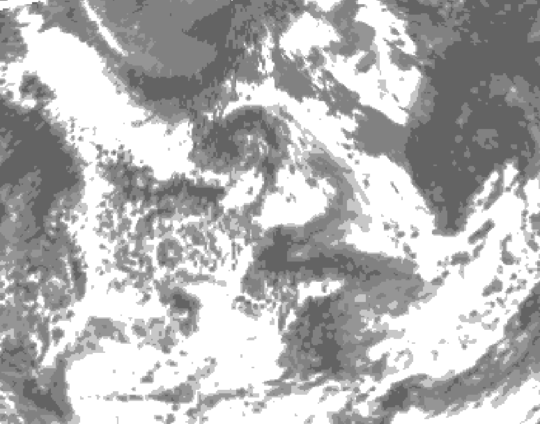 GDPS total cloud 204 hour forecast chart for Canada based on 2026/08/08 1200Z data