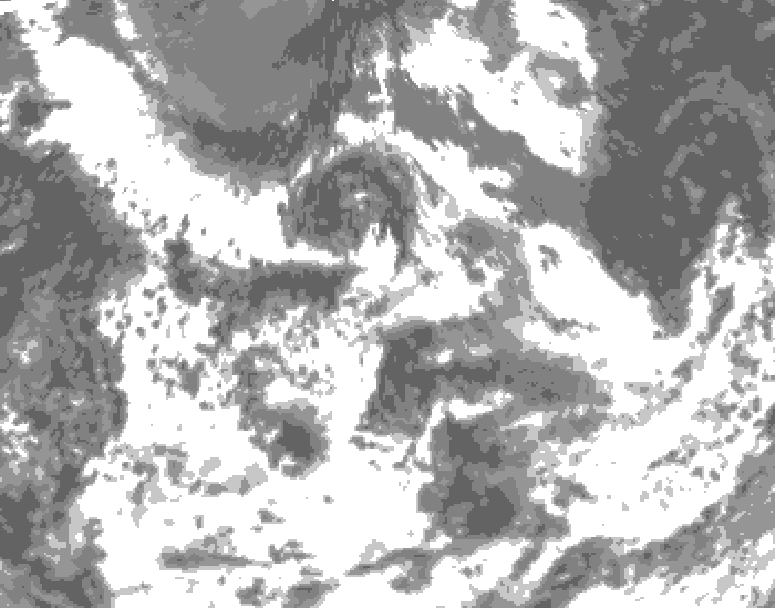 GDPS total cloud 210 hour forecast chart for Canada based on 2026/08/08 1200Z data