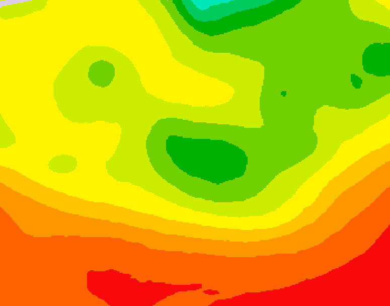 GDPS 500 millibar geopotential height 048 hour forecast chart for Canada based on 2026/08/09 0000Z data