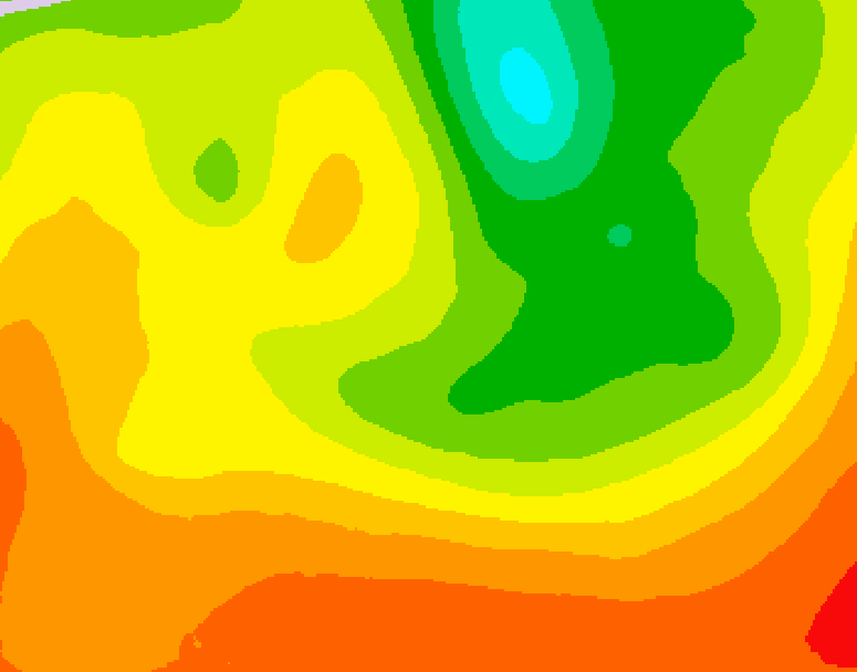 GDPS 500 millibar geopotential height 096 hour forecast chart for Canada based on 2026/08/09 0000Z data