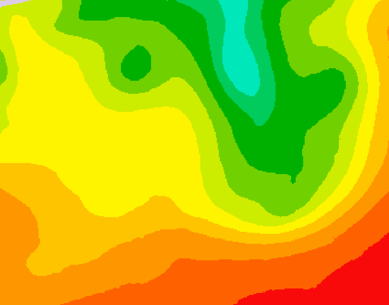 GDPS 500 millibar geopotential height 132 hour forecast chart for Canada based on 2026/08/09 0000Z data