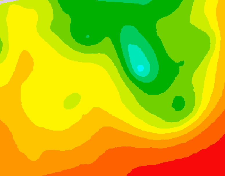 GDPS 500 millibar geopotential height 120 hour forecast chart for Canada based on 2026/08/09 1200Z data