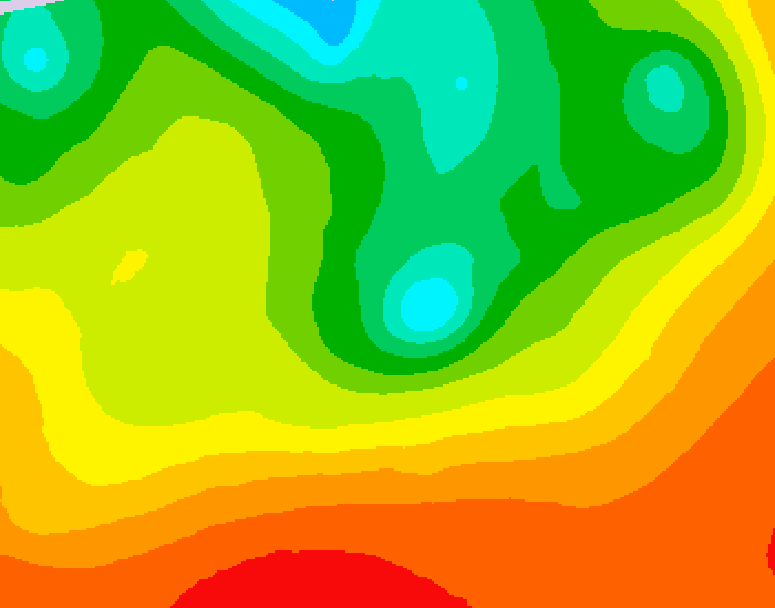 GDPS 500 millibar geopotential height 222 hour forecast chart for Canada based on 2026/08/09 1200Z data
