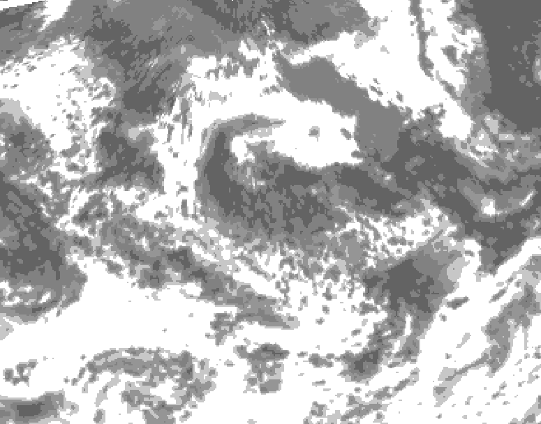 GDPS total cloud 048 hour forecast chart for Canada based on 2026/08/09 0000Z data