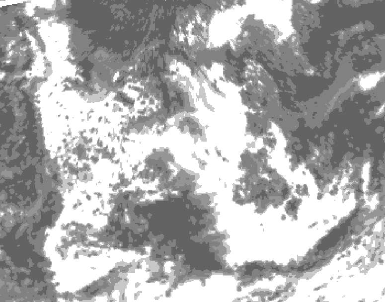 GDPS total cloud 156 hour forecast chart for Canada based on 2026/08/09 0000Z data