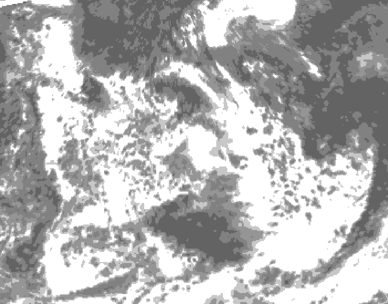 GDPS total cloud 168 hour forecast chart for Canada based on 2026/08/09 0000Z data