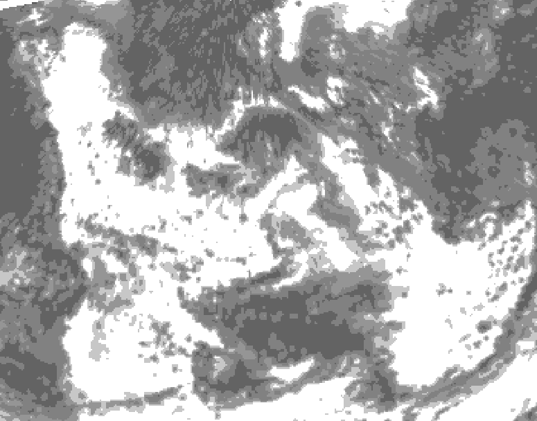 GDPS total cloud 180 hour forecast chart for Canada based on 2026/08/09 0000Z data