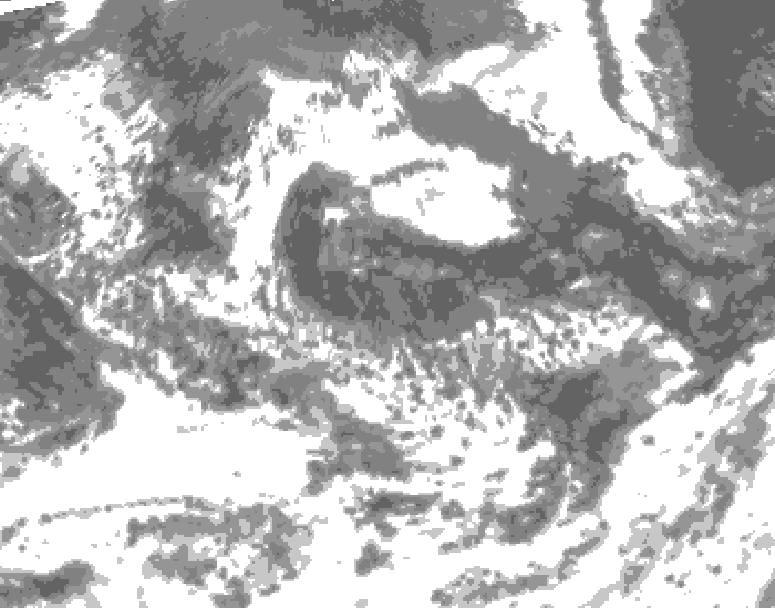 GDPS total cloud 036 hour forecast chart for Canada based on 2026/08/09 1200Z data