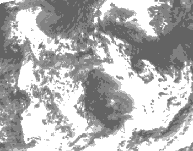 GDPS total cloud 156 hour forecast chart for Canada based on 2026/08/09 1200Z data