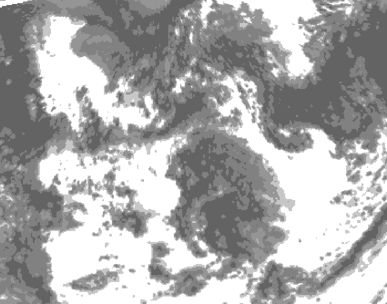 GDPS total cloud 168 hour forecast chart for Canada based on 2026/08/09 1200Z data