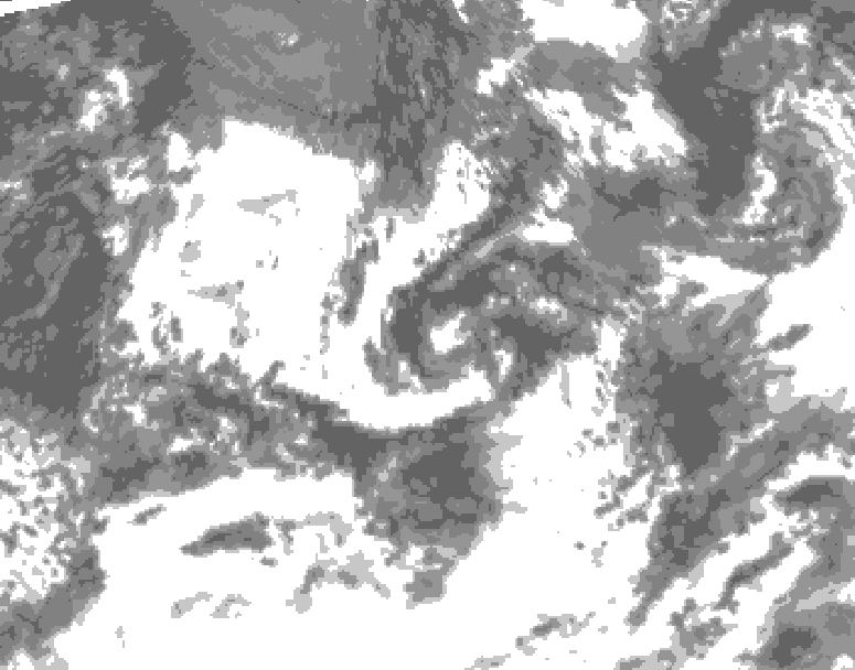 GDPS total cloud 222 hour forecast chart for Canada based on 2026/08/09 1200Z data