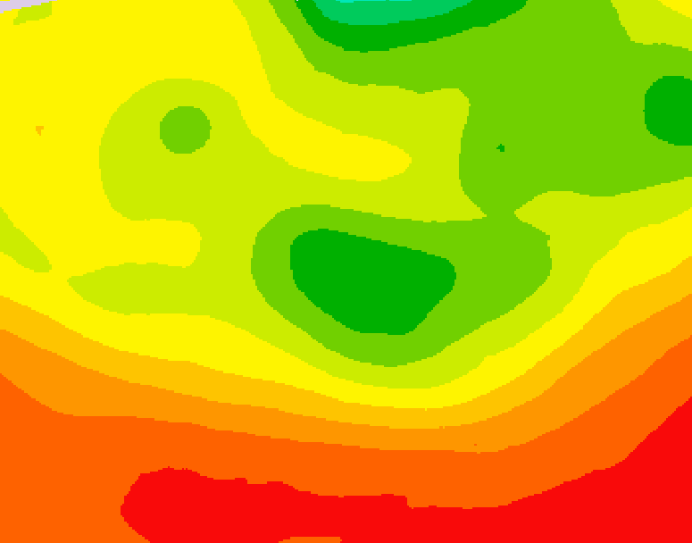 GDPS 500 millibar geopotential height 018 hour forecast chart for Canada based on 2026/08/10 0000Z data