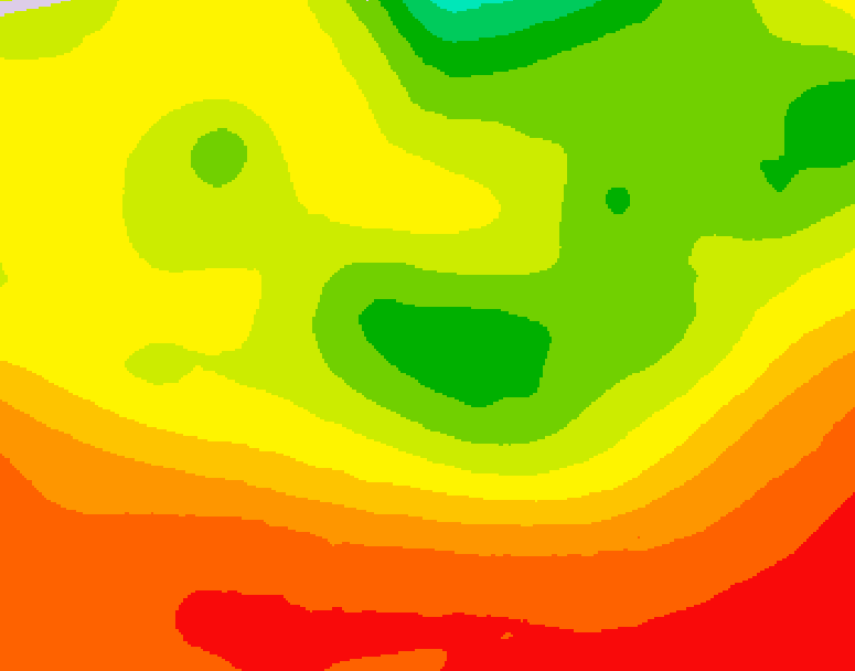 GDPS 500 millibar geopotential height 024 hour forecast chart for Canada based on 2026/08/10 0000Z data