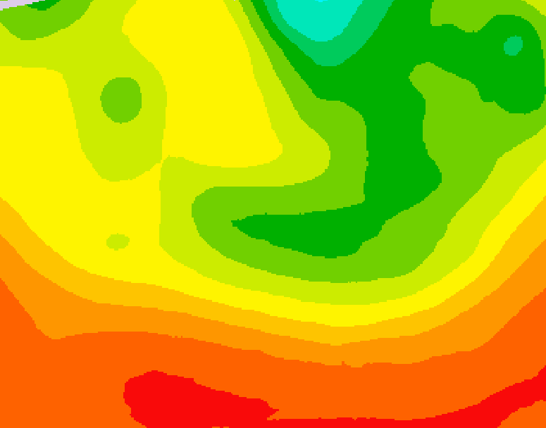 GDPS 500 millibar geopotential height 042 hour forecast chart for Canada based on 2026/08/10 0000Z data