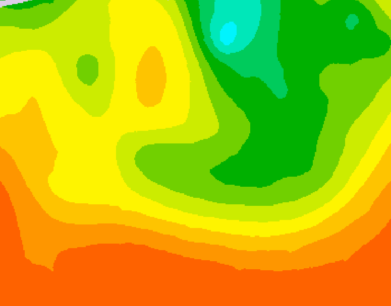 GDPS 500 millibar geopotential height 054 hour forecast chart for Canada based on 2026/08/10 0000Z data