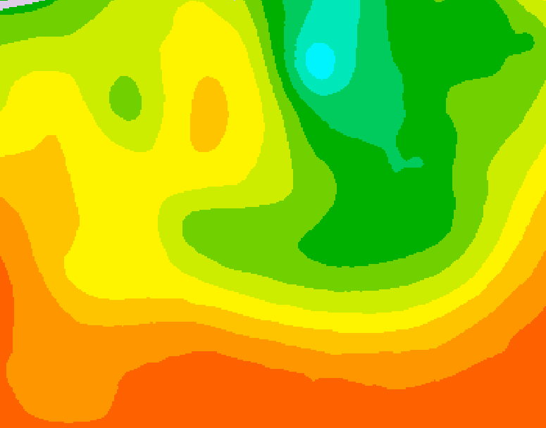 GDPS 500 millibar geopotential height 060 hour forecast chart for Canada based on 2026/08/10 0000Z data