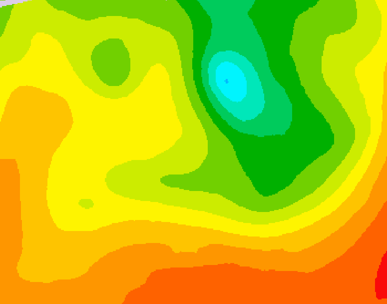 GDPS 500 millibar geopotential height 084 hour forecast chart for Canada based on 2026/08/10 0000Z data