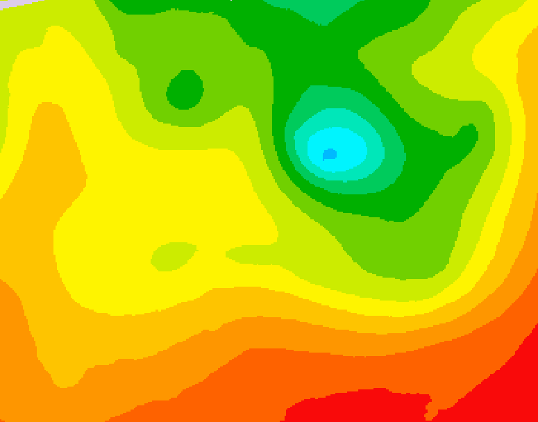 GDPS 500 millibar geopotential height 102 hour forecast chart for Canada based on 2026/08/10 0000Z data