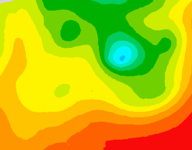 GDPS 500 millibar geopotential height 108 hour forecast chart for Canada based on 2026/08/10 0000Z data