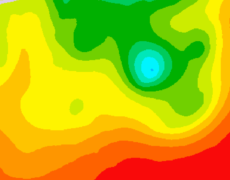 GDPS 500 millibar geopotential height 114 hour forecast chart for Canada based on 2026/08/10 0000Z data