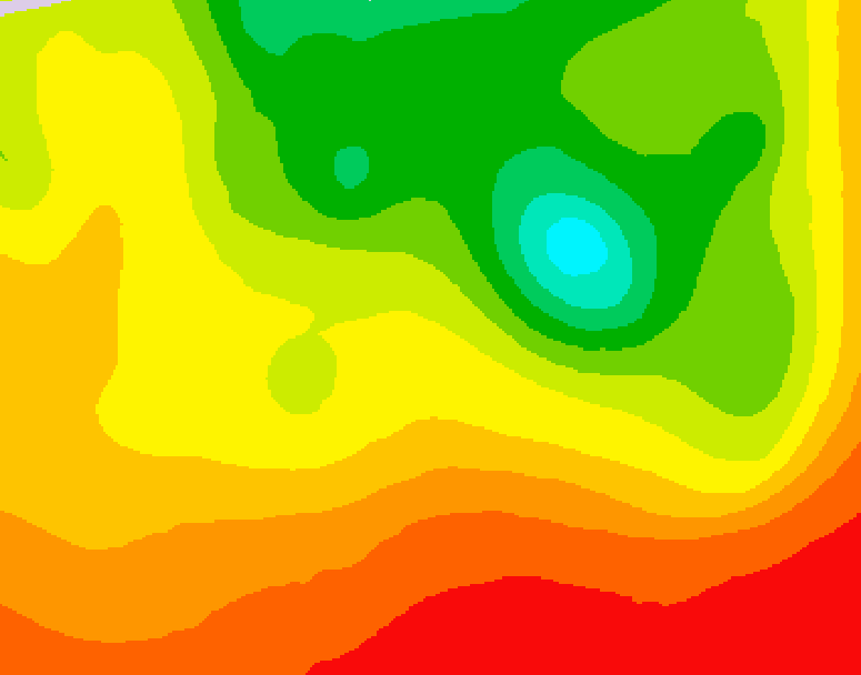 GDPS 500 millibar geopotential height 126 hour forecast chart for Canada based on 2026/08/10 0000Z data