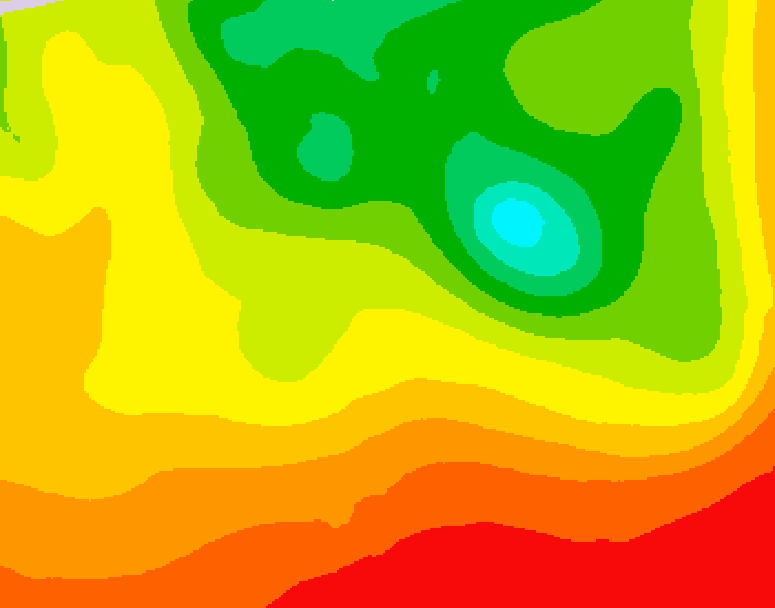 GDPS 500 millibar geopotential height 132 hour forecast chart for Canada based on 2026/08/10 0000Z data
