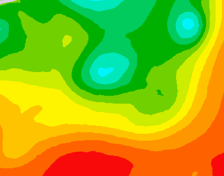 GDPS 500 millibar geopotential height 222 hour forecast chart for Canada based on 2026/08/10 0000Z data