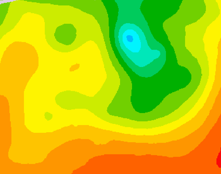 GDPS 500 millibar geopotential height 072 hour forecast chart for Canada based on 2026/08/10 1200Z data