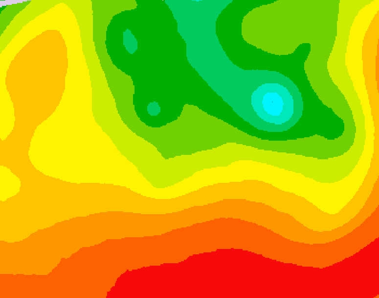GDPS 500 millibar geopotential height 132 hour forecast chart for Canada based on 2026/08/10 1200Z data
