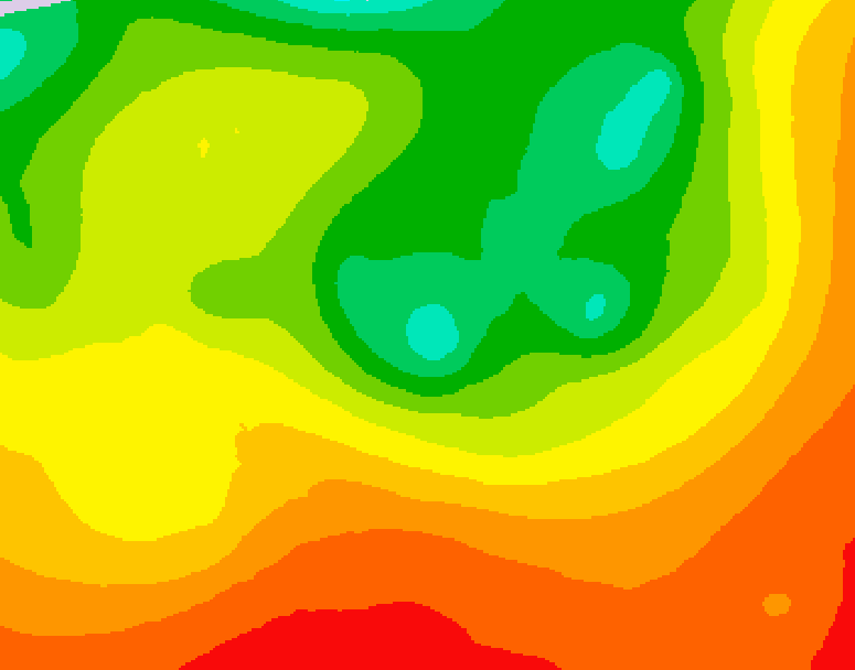 GDPS 500 millibar geopotential height 222 hour forecast chart for Canada based on 2026/08/10 1200Z data