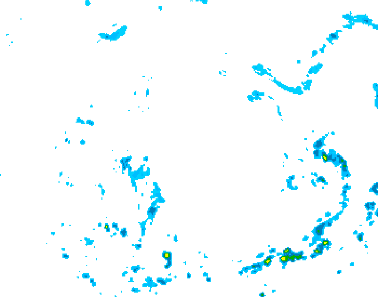 GDPS precipitation 108 hour forecast chart for Canada based on 2026/08/10 1200Z data