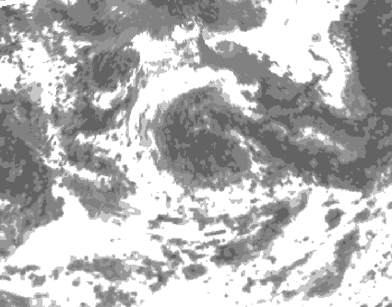 GDPS total cloud 006 hour forecast chart for Canada based on 2026/08/10 0000Z data
