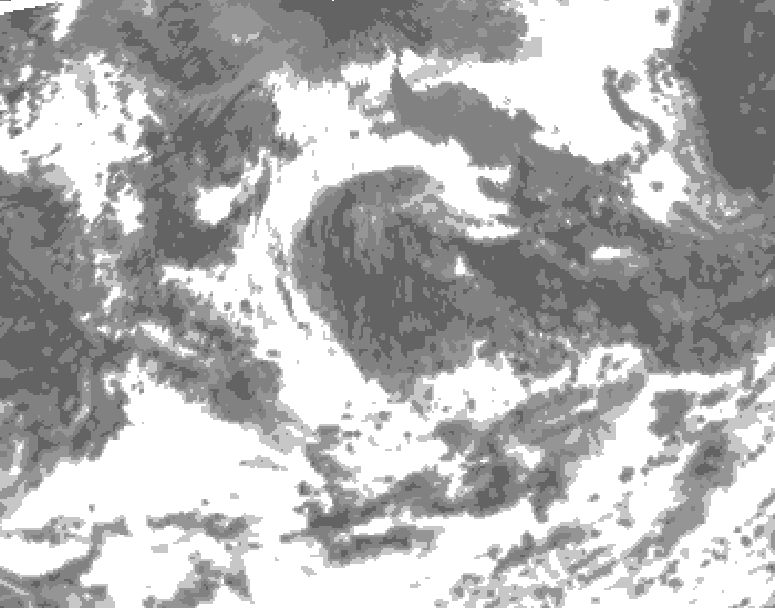 GDPS total cloud 012 hour forecast chart for Canada based on 2026/08/10 0000Z data
