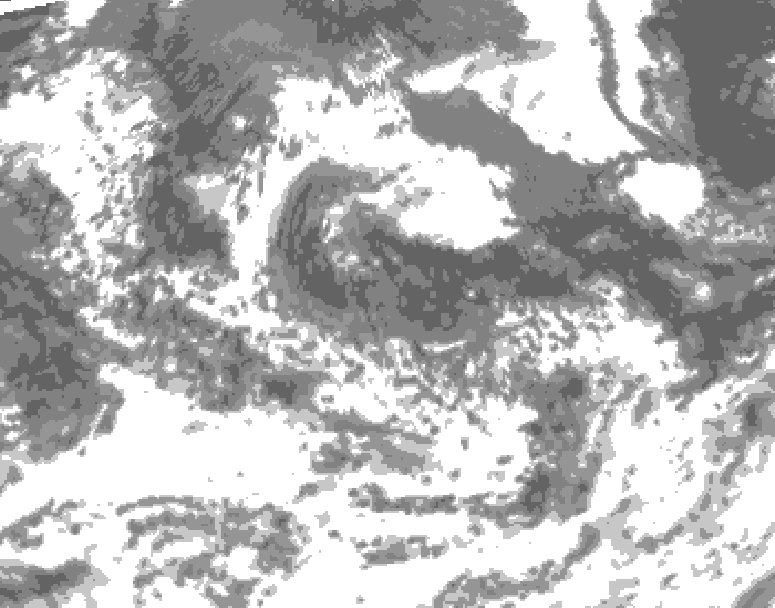 GDPS total cloud 024 hour forecast chart for Canada based on 2026/08/10 0000Z data