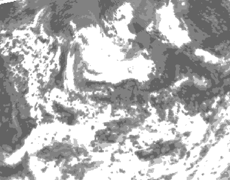 GDPS total cloud 054 hour forecast chart for Canada based on 2026/08/10 0000Z data
