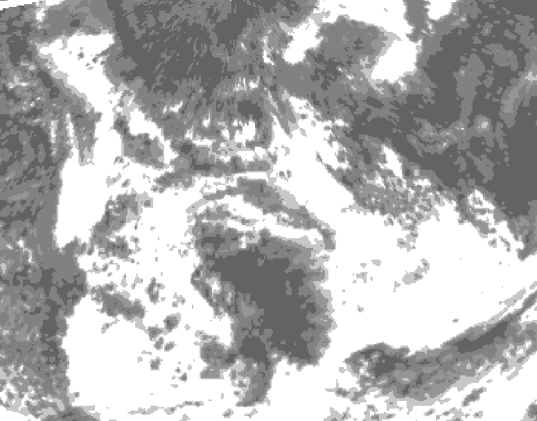GDPS total cloud 138 hour forecast chart for Canada based on 2026/08/10 0000Z data