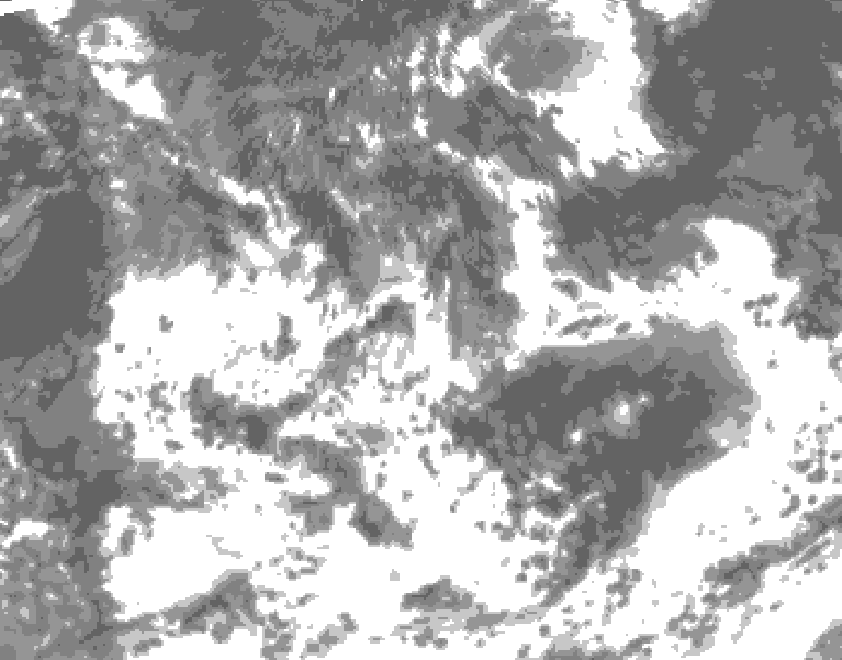 GDPS total cloud 174 hour forecast chart for Canada based on 2026/08/10 0000Z data