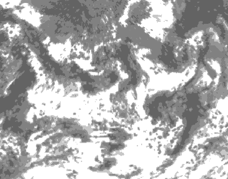 GDPS total cloud 198 hour forecast chart for Canada based on 2026/08/10 0000Z data