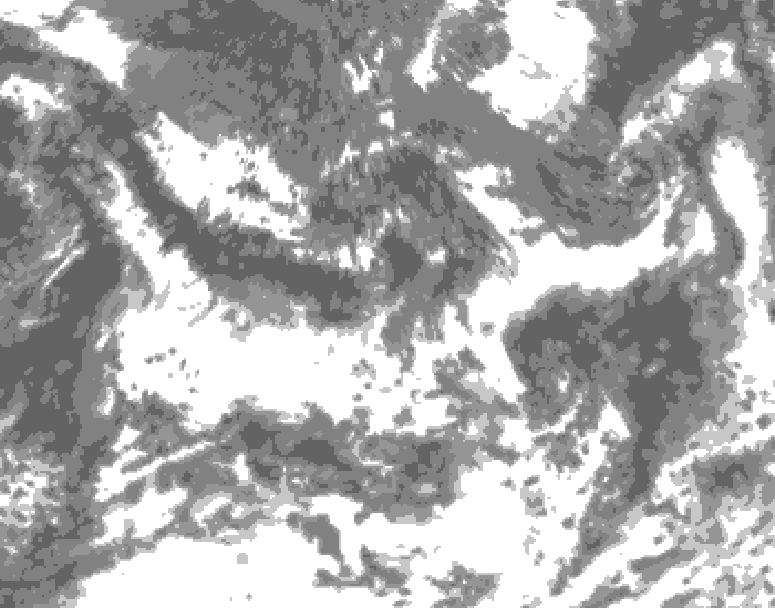 GDPS total cloud 204 hour forecast chart for Canada based on 2026/08/10 0000Z data