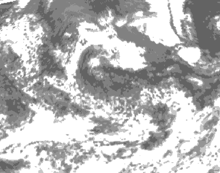 GDPS total cloud 012 hour forecast chart for Canada based on 2026/08/10 1200Z data