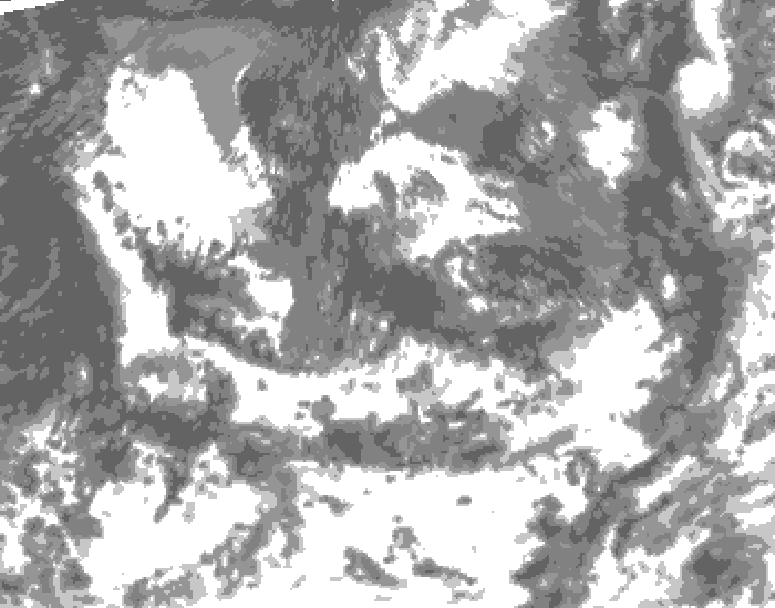GDPS total cloud 216 hour forecast chart for Canada based on 2026/08/10 1200Z data