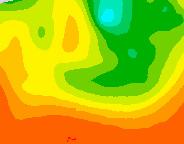 GDPS 500 millibar geopotential height 030 hour forecast chart for Canada based on 2026/08/11 0000Z data